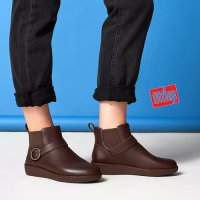 핏플랍 브리아 버클가죽 에스프레소 첼시 부츠 Fitflop BRIA Buckle Leather Chelsea Boots Espresso