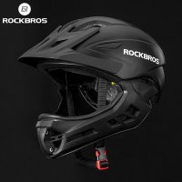 ROCKBROS-자전거 헬멧 어린이 풀 페이스 오프로드 MTB 자전거 사이클링 인몰드 스포츠 안전 캡