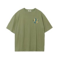 GLW 굿라이프웍스 오버핏 로고 레터링 반팔 티셔츠 카키 OVERFIT LOGO LETTERING HALF T-SHIRT KHAKI