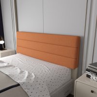 침대 헤드쿠션 방꾸미기 모던 패브릭 대형 싱글 주황색 120X50