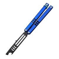 훈련 나비 칼 mako v4 복제 나비 칼 병따개 알루미늄 핸들 balisong 트레이너 in sportsampoutdoor 파란색