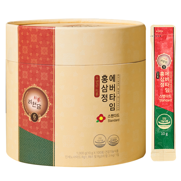 <b>려원담</b> 6년근 홍삼정 에버타임 스탠다드 스틱  1kg  1개