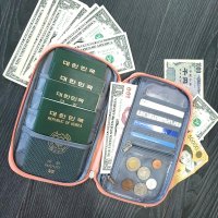 외화지갑 여행용 지폐 지갑 가족 여권 파우치