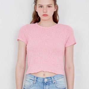 [쏘이르] TERRY CROP TOP - PINK SU23TP008PK