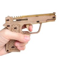 연발 고무줄총 나무 조립 장난감 사격 권총 만들기