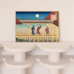 픽토르 우키요에 가츠시카 호쿠사이 일본명화 인테리어 포스터 35종/06_궁궐의 달빛