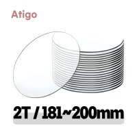 ATIGO / 국산 2mm 원형 투명 아크릴 판 2T 재단 홀가공 타공 무료  1개  181 ~ 200mm