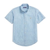 폴로 남성 클래식핏 멀티포니 데님 반팔셔츠 Chambray