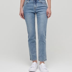 [무신사 스탠다드 우먼] 우먼즈 슬림 스트레이트 데님 팬츠 [라이트 인디고] MWJNP1Z01-LI