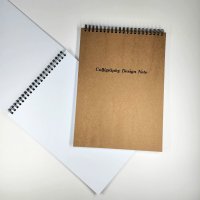 캘리그라피 디자인 노트 딥펜 크라프트 무지 스프링 노트 120g B5