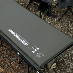 빈슨메시프 자충매트 프리미엄8T 싱글 캠핑 1인 에어 휴대용 블랙