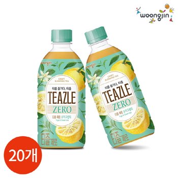 (<b>웅진식품</b>) 티즐 제로 유자 그린티 500mLx20개