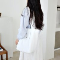 [언폴드] Seersucker Padded Bag (white) 86