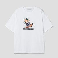 메종키츠네 MAISON KITSUNE DRESSED FOX EASY TEE-SHIRT 드레스드 폭스 이지 티셔츠 KM00103KJ0008-P100