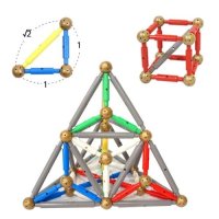 공간27 매쓰타임 정사 면체 학습 자석블럭 108피스