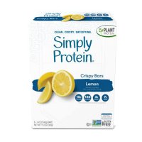 SimplyProtein Crispy Bars Clean and Light Crispy Bars with Plant Based Protein Lemon 6 Packs - 24