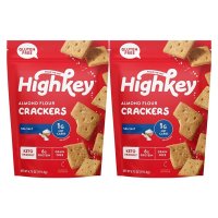 HighKey Almond Flour Crackers 바다소금 아몬드 크래커 저탄소칩 단백질 스낵 191 4g 2개