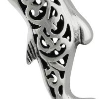 FILIGREE DOLPHIN 펜던트 - - FISH SWIM OPEN SWIRL NEW