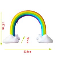 터널 분수 물나오는 야외 무지개 매트 레인보우 팽창식 물분사 무지개 수동 펌프포함