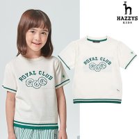 헤지스키즈 여아용 여름 니트 HRC 테니스클럽 이지케어 반팔 니트 HTM23KR60M