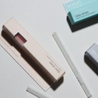 독일 SCHOTT 다회용 각인 15cm 유리빨대 (국내산 세척솔 포함)  Mist Green