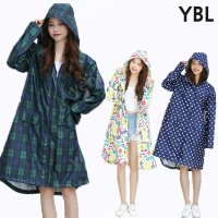 YBL 체크 레인코트 여성용 골프우비 남여공용 키플비옷