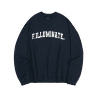 FILLUMINATE 오버핏 아치 로고 스웨트 셔츠-블랙 Overfit Arch Logo Sweat Shirt-Black