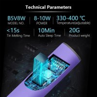 HANDSKIT-USB 배터리 납땜 인두 충전식 전기 리튬 팁 모델 공구 세트