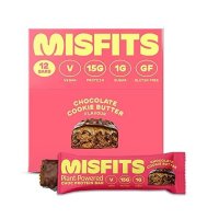 Misfits 비건 프로틴바 단백질 보충 헬스 스낵 12개입 15g 12 Pack Cookie Butter