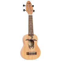 Ortega Guitars 4줄 Keiki 시리즈 소프라니노 우쿨렐레 거북이 에칭 오른쪽 내추럴 K1-MM