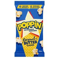 Poppin Microwave Popcorn Original Butter 팝핀 전자레인지 팝콘 오리지널 버터맛 100g 10팩