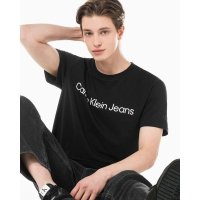 Calvin Klein Jeans BTS정국착장남성 레귤러핏 인스티튜셔널 로고 스트레치 반팔 티셔츠 리뉴얼 rv J321612