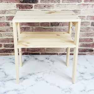 [맞춤제작가능]원목 2단선반 & 멀티탭보관함 미니협탁, 슬로우우드라이프, 맞춤전문공방