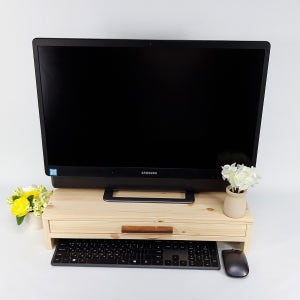 [맞춤제작가능]원목 모니터받침대 컴퓨터거치대(서랍형), 슬로우우드라이프, 맞춤전문공방