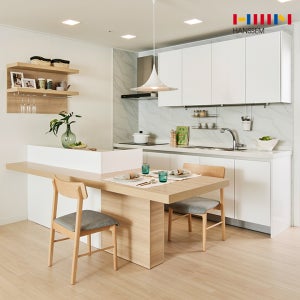 한샘 밀란100 플랫화이트 키친 리모델링