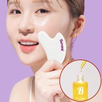 괄사 얼굴마사지 세라믹 림프순환 [호호바오일20ml]  얼굴 괄사  1개