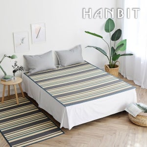 산토리니 대나무카페트 스트라이프 150x190cm