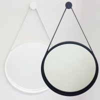 국산 욕실 일체용 원형 스트랩 거울 모자거울
