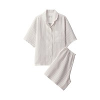 무인양품 MUJI 여성 반팔 잠옷 파자마 스트라이프 4컬러