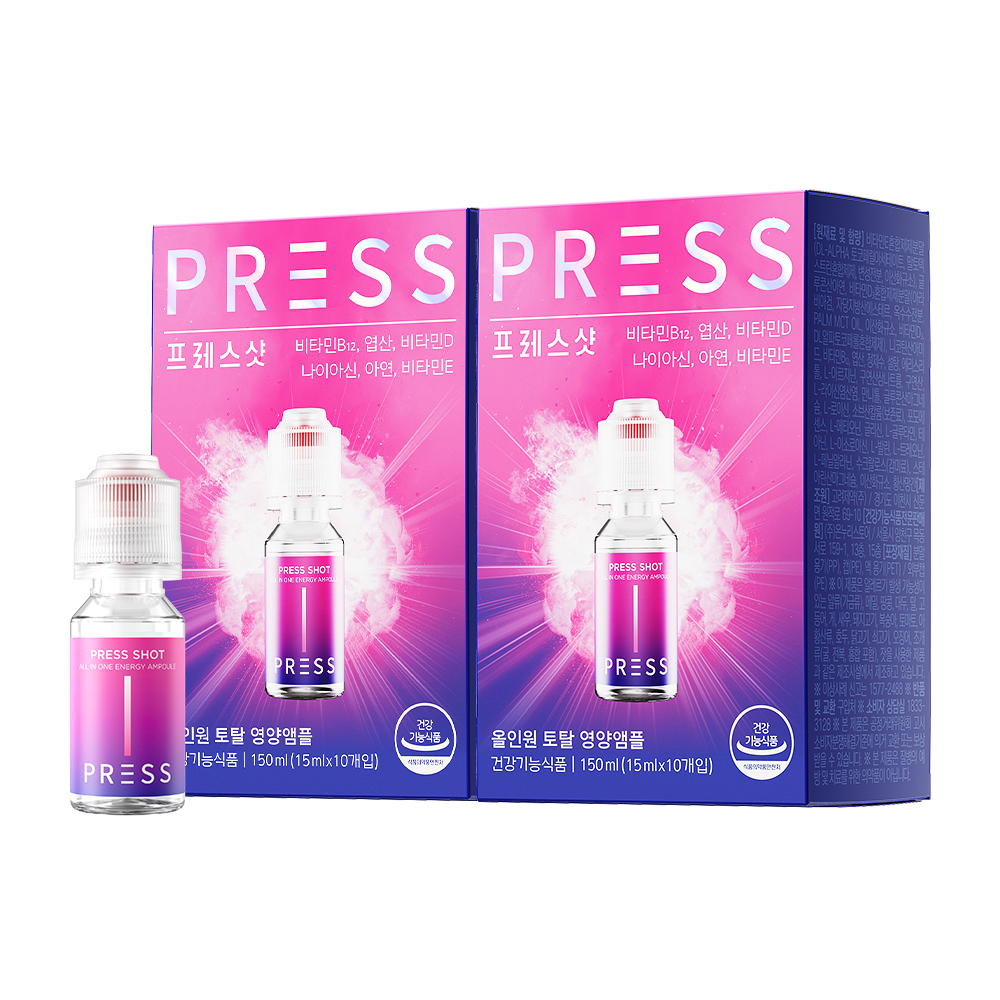 <b>프레스샷</b> 올인원 토탈 영양 앰플 10p  150ml  2개