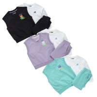 뉴발란스키즈 온라인단독 PICNIC 3PCS 조끼 셋업 베스트 + 긴팔티 + 긴바지 아동 상하세트 NK9YD1352U