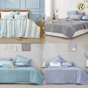 리치앤홈 세상 시원한 촉감좋은 냉감 시어서커 여름 누비이불세트모음 S/Q