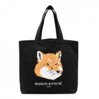 MAISON KITSUNE 메종키츠네 TOTE BAG FOX HEAD 폭스 헤드 토트백 EU05110WW0008-BK