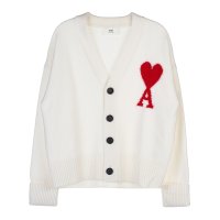 아미 빅 하트 로고 오버사이즈 인타르시아 가디건 AMI de Coeur Oversize Intarsia Cardigan