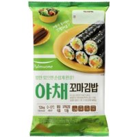 풀무원 건강한 우리집 꼬마 야채김밥 보급품 냉동 즉석 식품 밀키트 존맛탱 도시락 엄마 손맛 124g 1개