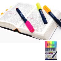 5색 고체형광펜 형광펜세트 다이소형광펜