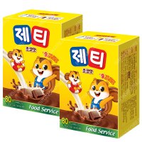 제티 초코렛맛 80T X 2개 핫초코 코코아 초콜릿 미떼