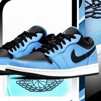 [해외] 에어 조던1 로우 유니버시티블루 블랙 Air Jordan 1 Low University Blue Black