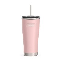 써모스 THERMOS 아이콘 시리즈 스테인리스 스틸 콜드 텀블러 빨대 24온스 선셋