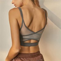 CEETY Womens Summer Sports Bra Mesh Lingerie